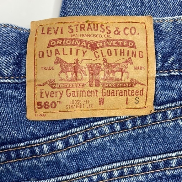 Levi 560 Vintage Straight Leg High Waisted Jeans Size 10 MIS S 30x30 - Picture 8 of 16